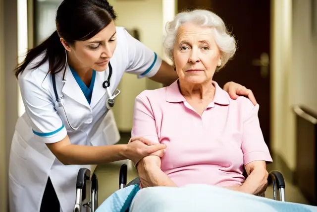 Picture Of A Stressed Out Nurse Attending To Patient